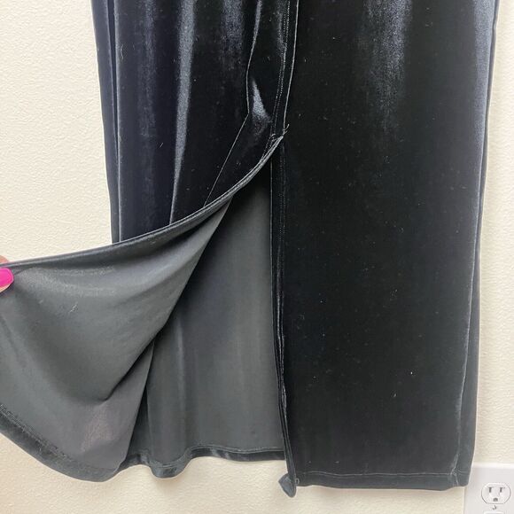 Vintage Skirt Womens Large Maxi Stretch Velvet Velour Whimsigoth Goth 90s Boho - Picture 4 of 10